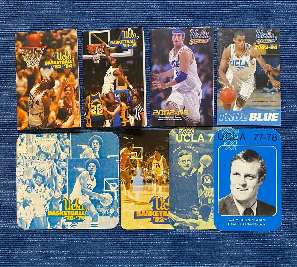 Vintage UCLA Basketball Pocket Schedule Mixed Lot 1976 -2003 102B